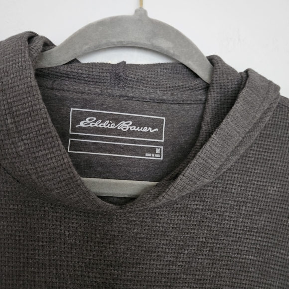 EUC Eddie Bauer Men's Waffle Knit Pullover Hoodie | M - Picture 4 of 6